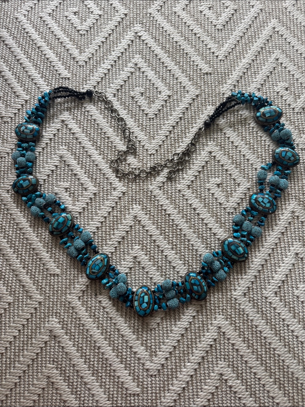 Turquoise Beaded Multi-Strand Women's Boho Belt